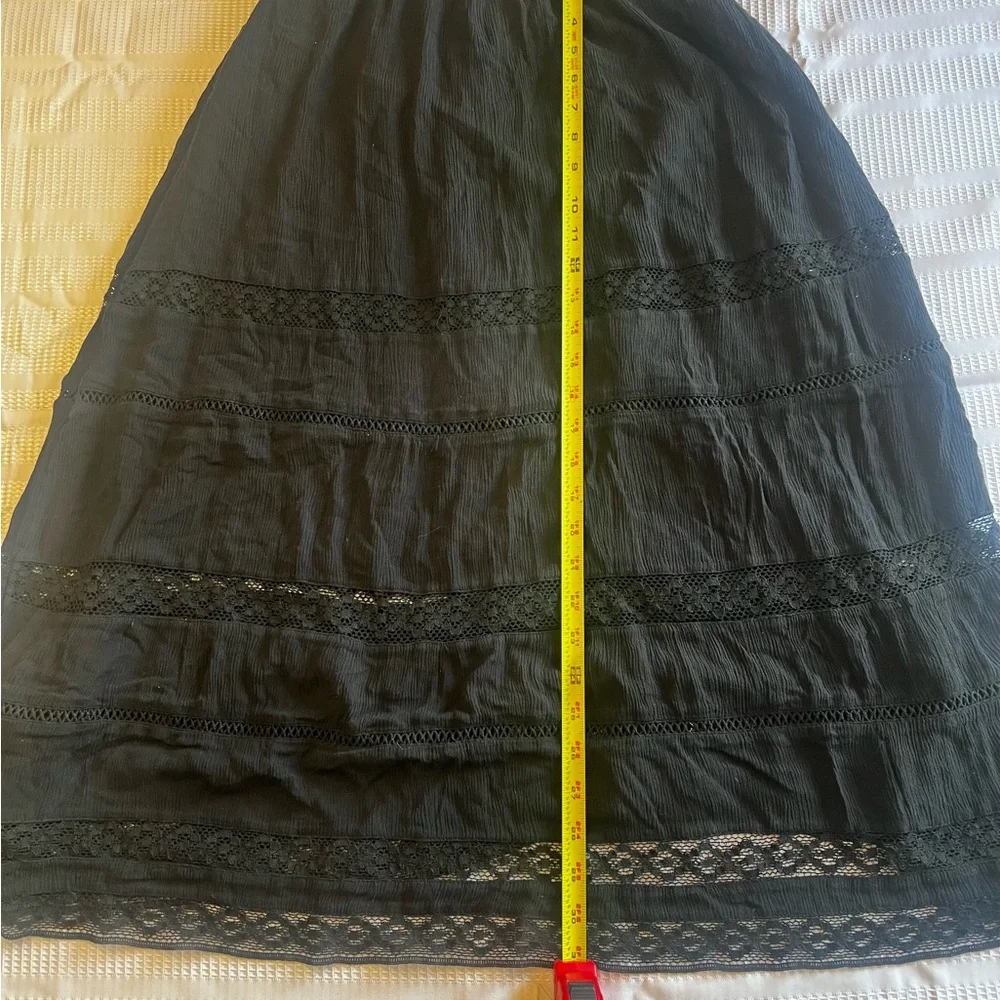 Hollister Black A-Line Skirt with Lace Details - Picture 2 of 4